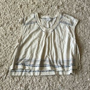Steven Alan embroidered peasant blouse top